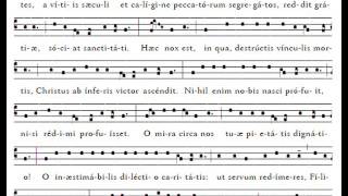 Exsultet gregorian Praeconium paschale Sabbato Sancto Vigile pascale [upl. by Llewxam]