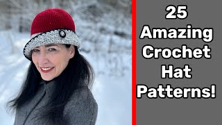 25 AMAZING CROCHET HAT PATTERNS  Dont crochet another hat until youve watched this [upl. by Raffarty]