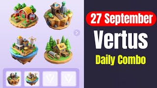 Vertus Daily Combo 27 September  Vertus Mining Bot Daily Combo Today [upl. by Godfree]