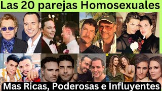 Las 20 parejas homosexuales Mas Ricas Poderosas e Influyentes del Mundo [upl. by Noemys249]