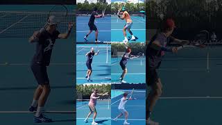 🎾Slow Motion Forehand Technique Comparison forehand tennisslowmotion Nadal Djokovic Alcaraz [upl. by Airtina]