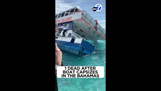 Passenger records traumatic Bahamas boat capsize that left 1 dead [upl. by Kacie]