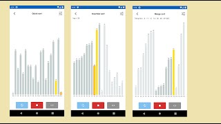 Sorting algorithm visualization  Android app  Kotlin [upl. by Sirej654]