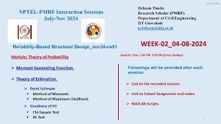 NPTELPMRFWEEK2 ReliabilityBased Structural Designnoc24ce91 [upl. by Josselyn]