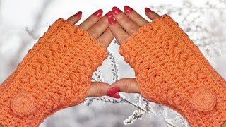 Mitaines AU CROCHET crochetlovers crochettutorial [upl. by Eked564]