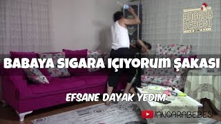 BABAYA SİGARA İÇİYORUM EŞEK ŞAKASI   DAYAK ATIP BOĞMAYA ÇALIŞTI [upl. by Nananne]