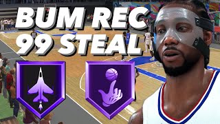 BUM RANDOM REC was NOT ready for this 99 STEAL lock build in NBA 2k2430 POINTS and 10 STEALS [upl. by Nirrak770]