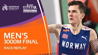 Ingebrigtsen wins gold with a National Record  Mens 3000m Final  Full Race Replay  Istanbul 2023 [upl. by Aikemot619]