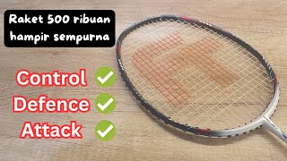 Raket badminton terbaik cuman 500 an  Review pemakaian felet carbo woven 18 [upl. by Maurilia10]