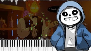 undertale  sans  LyricWulf Piano Tutorial on Synthesia OST 15 [upl. by Ajoop]