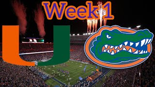 College Football 25 Florida Gators vs 23 Miami Hurricanes [upl. by Trudy]