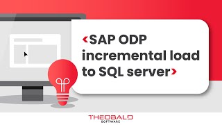 SAP ODP incremental load to SQL server [upl. by Heddy659]