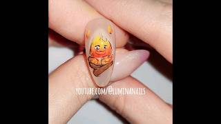 Howls Moving Castle 🔥 calcifer nailart painting shorts anime [upl. by Fesoy]