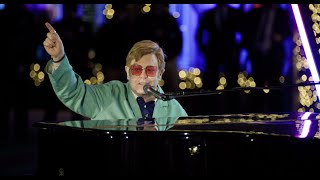 Saks Holiday Window Unveiling and Light Show With Elton John [upl. by Eesdnyl]