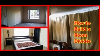 How To Build A Curtain Room Divider  Tiny Home Living [upl. by Enrica577]