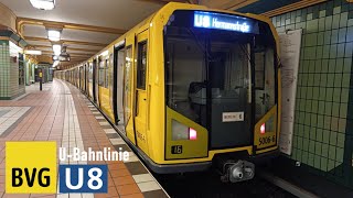 BVG  Mitfahrt U8 Hermannstr  Wittenau  Adtranz H97 [upl. by Gurl]