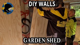 Putting walls inside the shed  DIY project [upl. by Ylellan116]