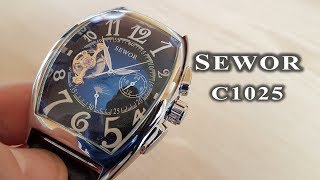 Sewor automatic watch C1025 review 97 [upl. by Nohshan]