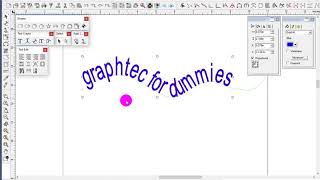 Graphtec text on curved path [upl. by Redwine]