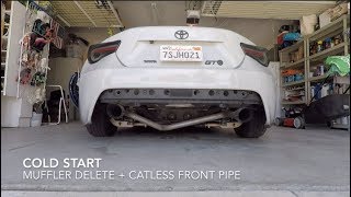 Scion FRS Muffler Delete  Catless FrontPipe [upl. by Proudfoot522]