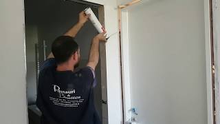 Come fissare porta interna con schiuma espansaHow to fix internal door with expanded foam [upl. by Trust91]