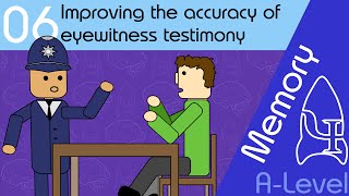 Improving the accuracy of eyewitness testimony AQA ALevel [upl. by Fablan]