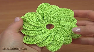 How to Crochet Beaded Flower [upl. by Derinna]