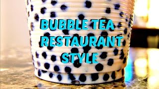 DIY Bubble Tea Recipe Restaurant Style  Boba Milk Tea Recipe [upl. by Nirhtak]