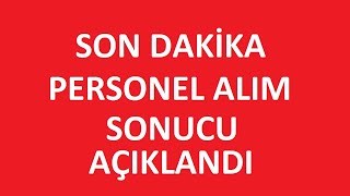 JANDARMA GENEL KOMUTANLIĞI PERSONEL ALIM SONUÇLARI AÇIKLANDI [upl. by Hannavahs]