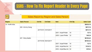 SSRS  How to Fix Report Header in every new Page [upl. by Heather324]