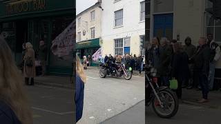 Alfreton Remembrance Sunday The bikers leaving after the Memorial Service 👍7596 [upl. by Ailec361]