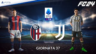 Bologna  Juventus ⚽️ Serie A 202324 Realistic Match Sim  FC 24 [upl. by Neelahs]