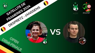 Subbuteo  Emilie Despretz vs Noah Janssens Satellite de Frameries 150924 demifinale Open [upl. by Sherlock]