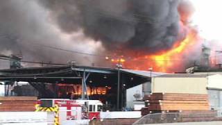 Surrey BC 3alarm mill fire [upl. by Chema639]