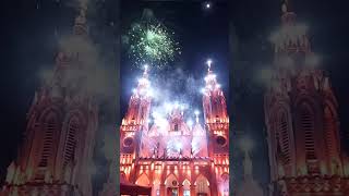 Our lady of Dolours Basilica shorts 2023 Puthanpalli Perunnal lights basilica thrissur [upl. by Ajnos]