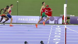 Moroccos Sofiane El Bakkali gold amp USAs Kenneth Rooks silver in 3000M steeplechase Paris Olympic [upl. by Otiv874]