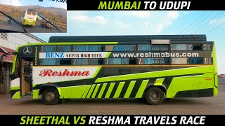 Mumbai to Udupi Full Bus Journey by Reshma Travels  Bharatbenz Bus [upl. by Barri992]