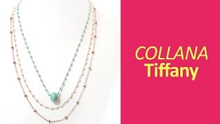 Tutorial Collana Tiffany  Catenina Rosario  ArtBijoux [upl. by Rayshell]