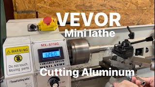 Vevor Mini Lathe Update Cutting 2024 Aluminum alloy with modifications [upl. by Aninay]