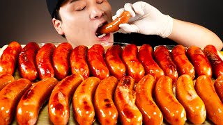 탱탱한 소세지와 불닭소스 듬뿍 소세지 먹방 Spicy sausage 리얼사운드 ASMR MukbangEating Show [upl. by Annasoh]