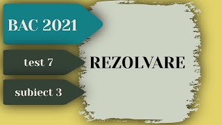 Rezolvare Test Antrenament Bacalaureat 2021 Informatica  Testul 7 Subiectul 3  Pregatire BAC [upl. by Socha511]