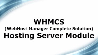 WHMCS Hosting Server Module [upl. by Findlay]