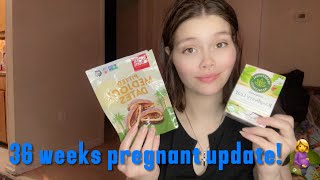 36 weeks pregnant update  Labor Prep  Braxton Hicks Contractions [upl. by Ydniw]