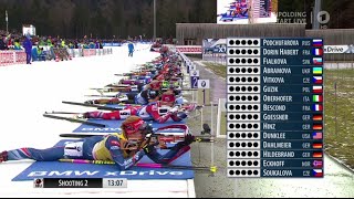 Mass Start Women Ruhpolding  10012016 [upl. by Yroffej]