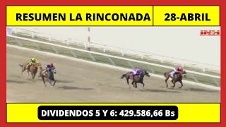 RESUMEN COMPLETO 👉 LA RINCONADA INH hoy Domingo 28 de ABIRLde 2024 [upl. by Gottwald]