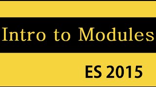 ES6 and Typescript Tutorial  24  Introduction to Modules [upl. by Bandur874]