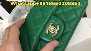 Review Chanel Mini Classic Flap Bag Green from BOOTSFY [upl. by Assek65]