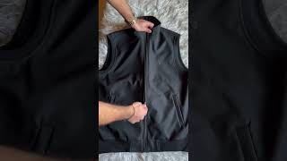 ASMR Black Sleeveless Zipper Jacket [upl. by Bagley223]