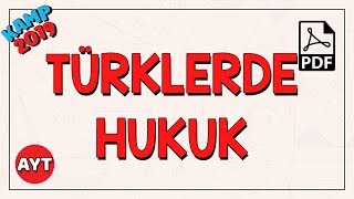 Türklerde Hukuk  AYT Tarih [upl. by Dranyer]