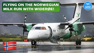 THE NORWEGIAN MILK RUN WITH WIDERØE  4K FLIGHT EXPERIENCE [upl. by Sinnelg]